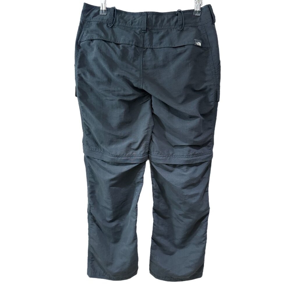The North Face Women’s 8 Black Nylon Convertible Cargo Hiking Outdoors Pants - Picture 4 of 6